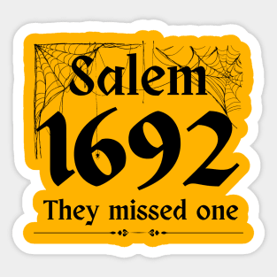 Salem Witch 1692 Sticker